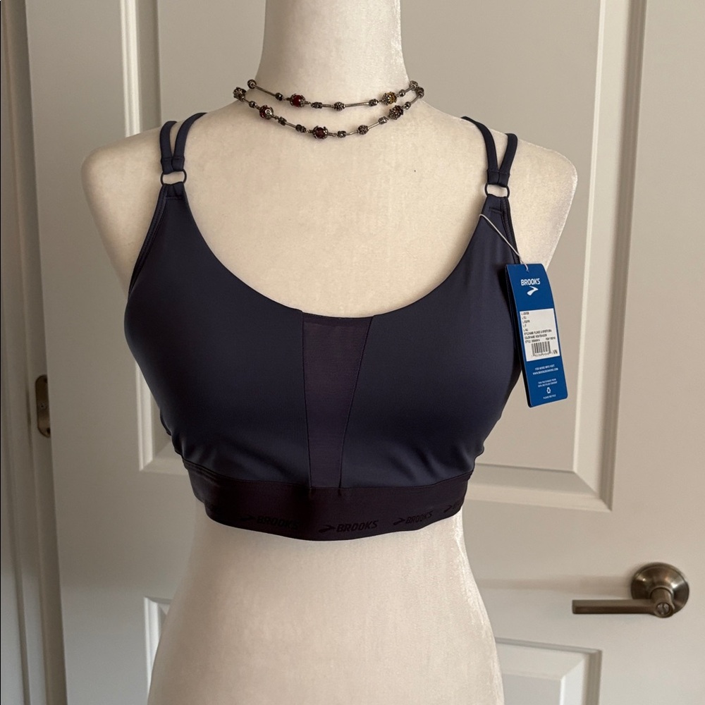 Brooks Navy Double Strap Sports Bra
